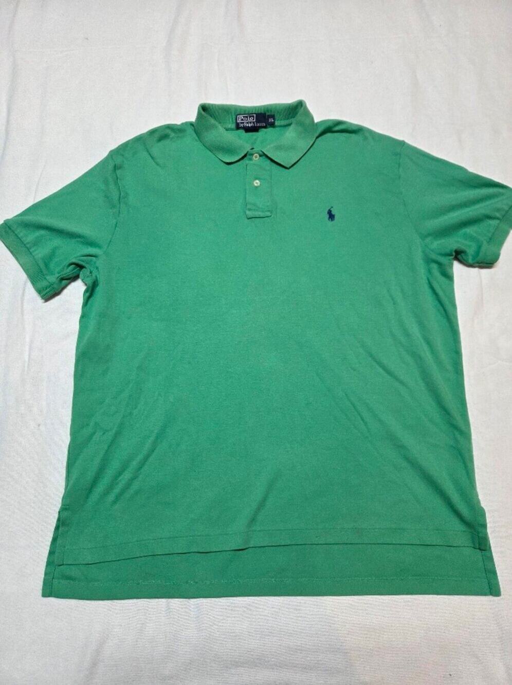 Polo by Ralph Lauren Green Short-Sleeve Classic Polo with Navy Pony Size XL